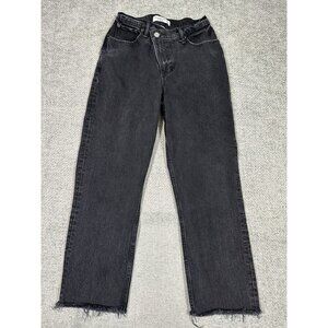 Abercrombie & Fitch Jeans Womens 26/2S Black 90s Straight Curve Love Criss Cross